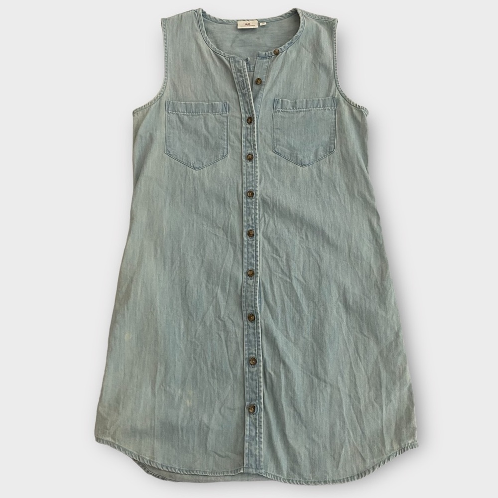 Adriano Goldschmied AG Women’s Dress Small Sleeveless Denim Chambray Light Wash